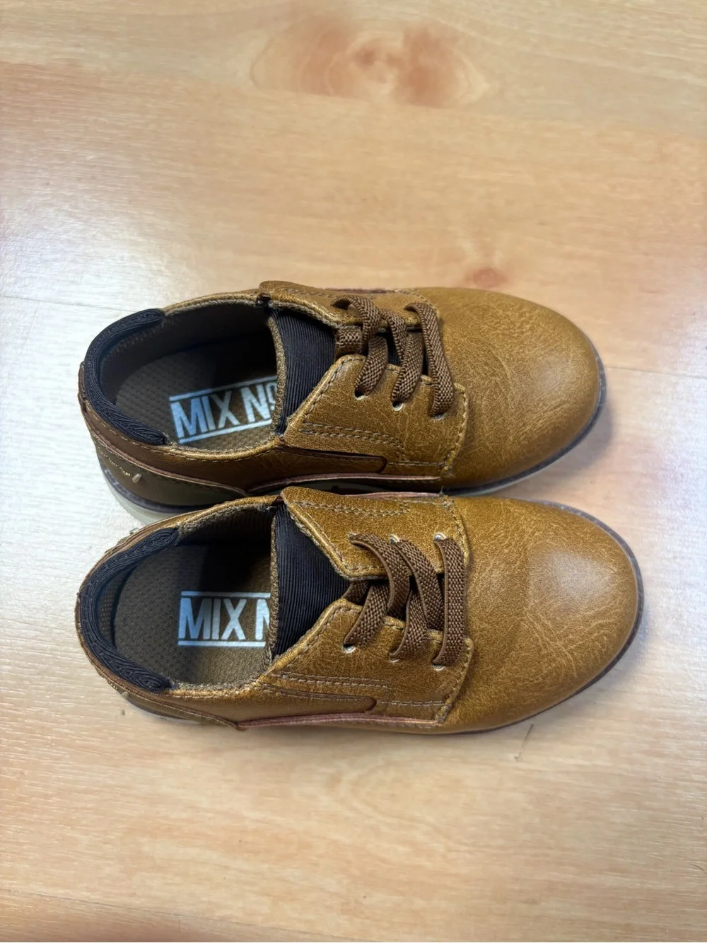 Mix No. 6 Lil Bob Toddler Dress Shoes Brown Faux Leather Oxfords Size 8